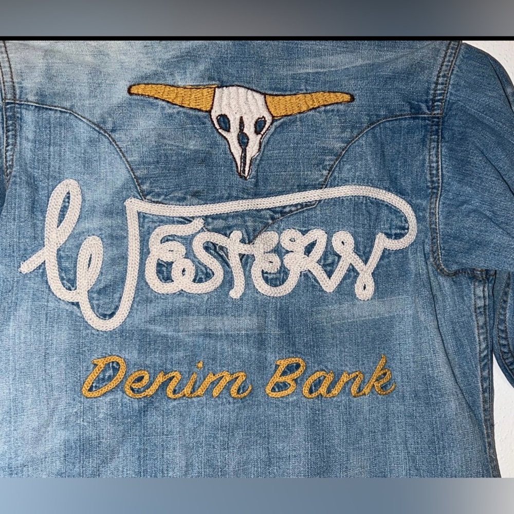Vintage Western Embroidered Denim shirt